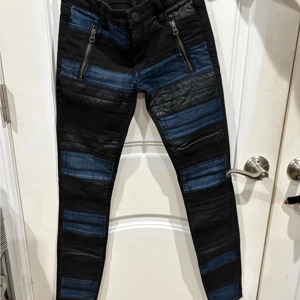 Blank NYC faux leather with jeanns